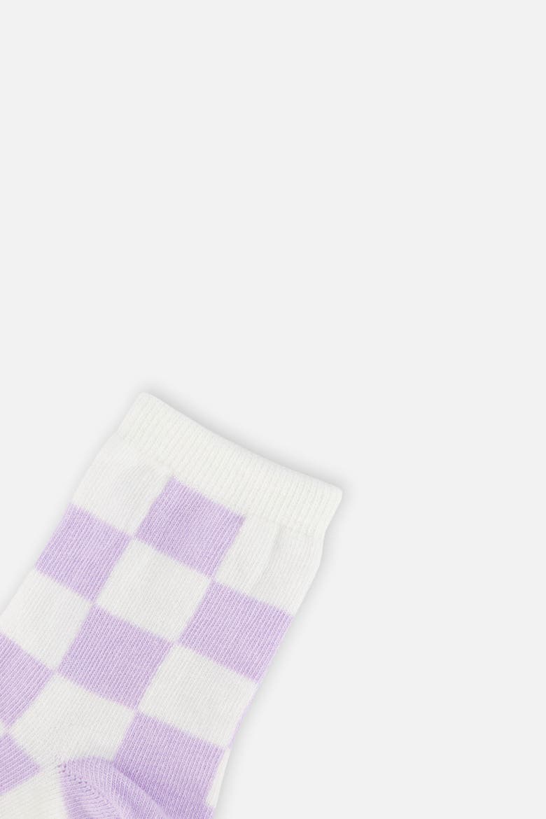 Three Pair Poodle Polka Dot Check Socks, Alternate, color, Lavender, Pink, and White