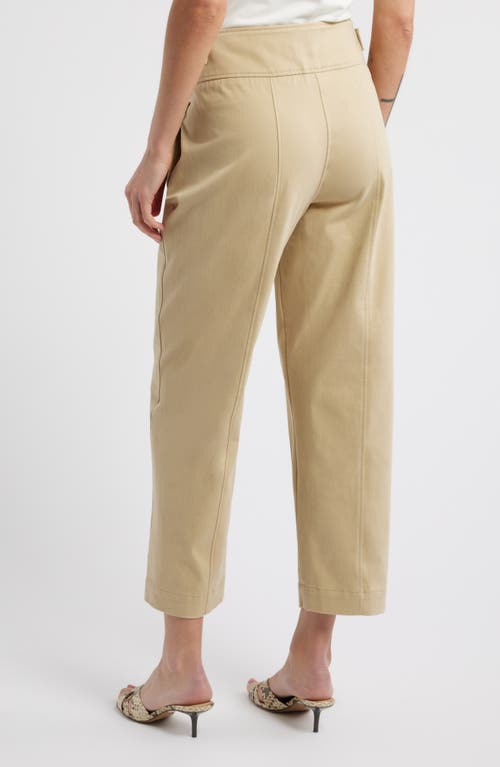 Hugo Boss Boss Takane 2 Stacked Button Straight Leg Pants In Sand