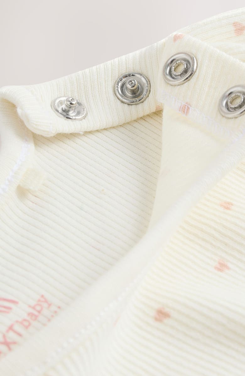 NEXT Long Sleeve Bodysuit & Ribbed Overalls Set, Alternate, color, Pink