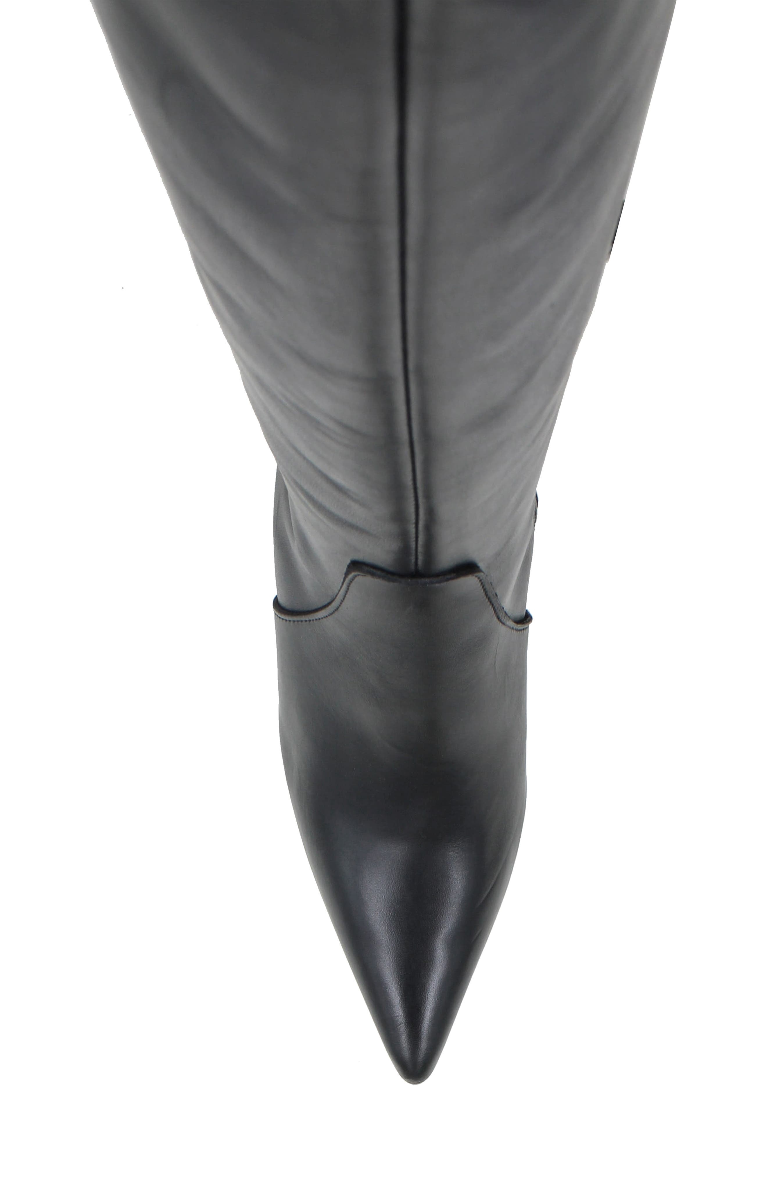 ZIGI Karlin Pointed Toe Wedge Boot, Alternate, color, Black Leather