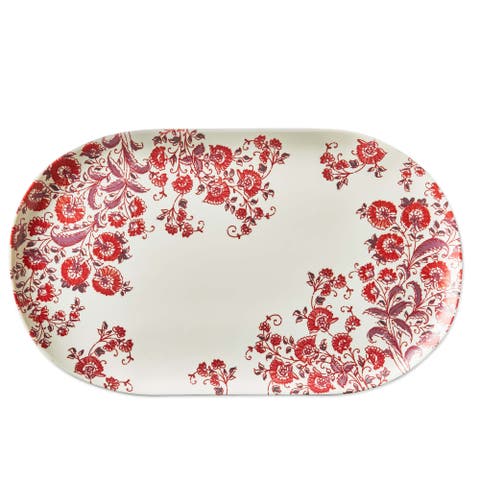 Jasmine Melamine Rectangular Serving Platter Multicolor