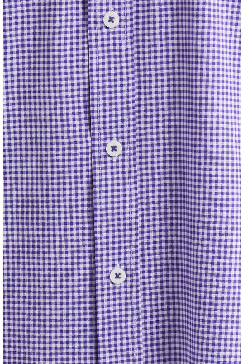 XC+™ Performance Game Day Gingham Button-Down Shirt, Alternate, color, PURPLE