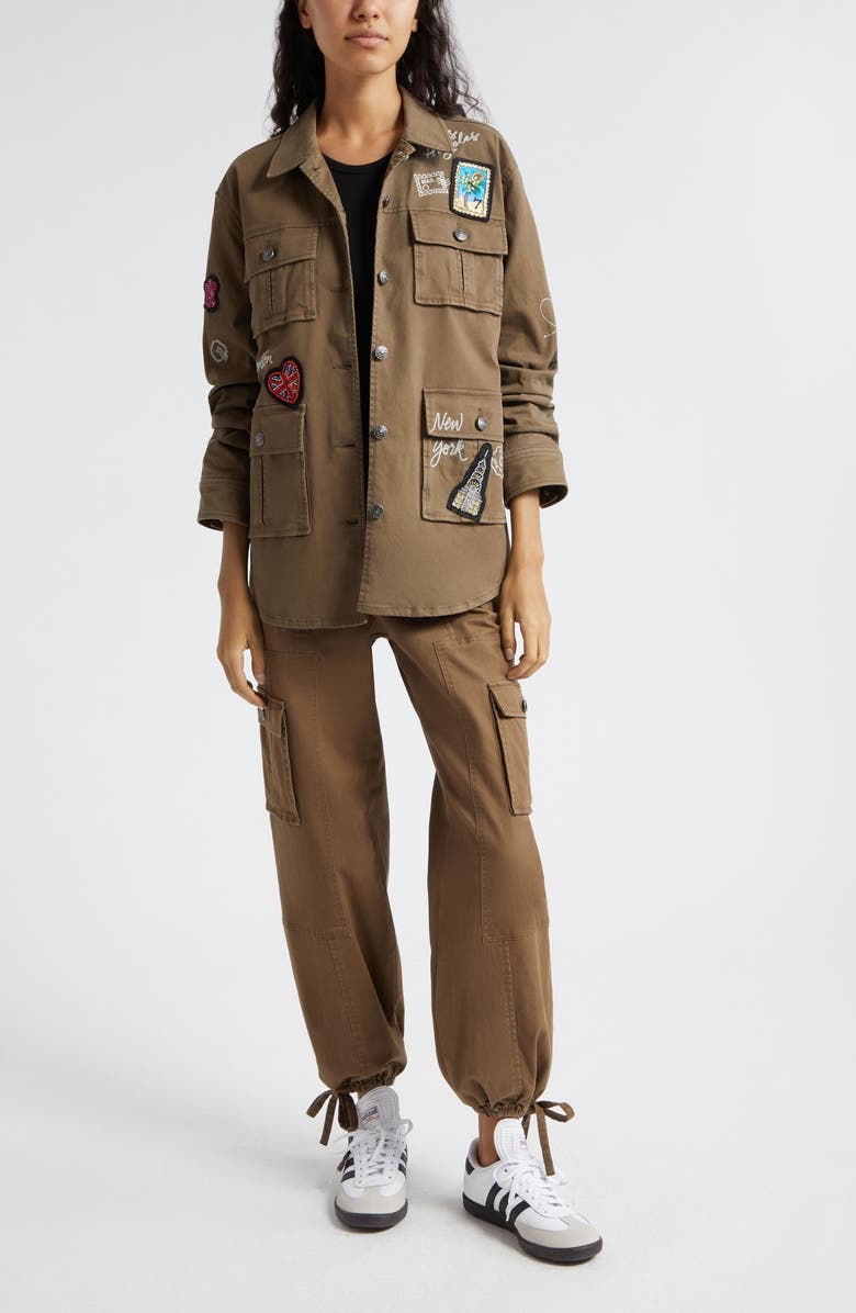 Cinq à Sept Vera Around the World Stretch Cotton Utility Jacket, Alternate, color,