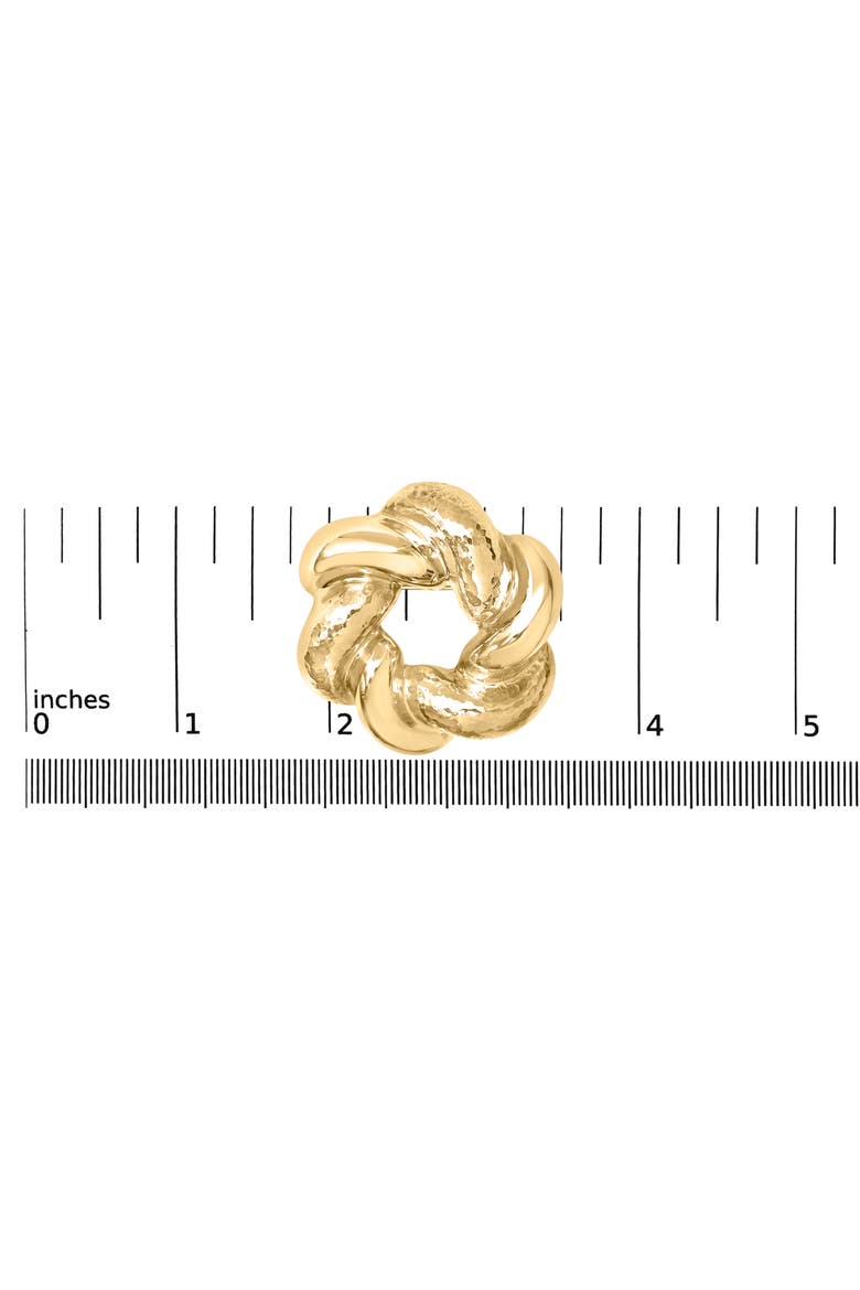 18K Yellow Gold Sculpted Knot Brooch, Alternate, color, Yellow