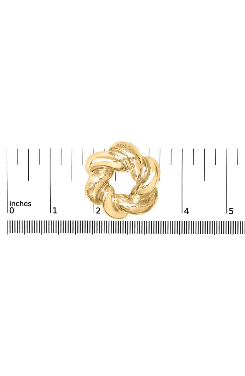 Haus of Brilliance 18K Yellow Gold Sculpted Knot Brooch, Alternate, color, Yellow