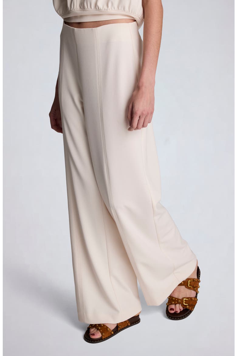 Hollywood High Waist Pull-On Wide Leg Pants, Alternate, color, OYSTER