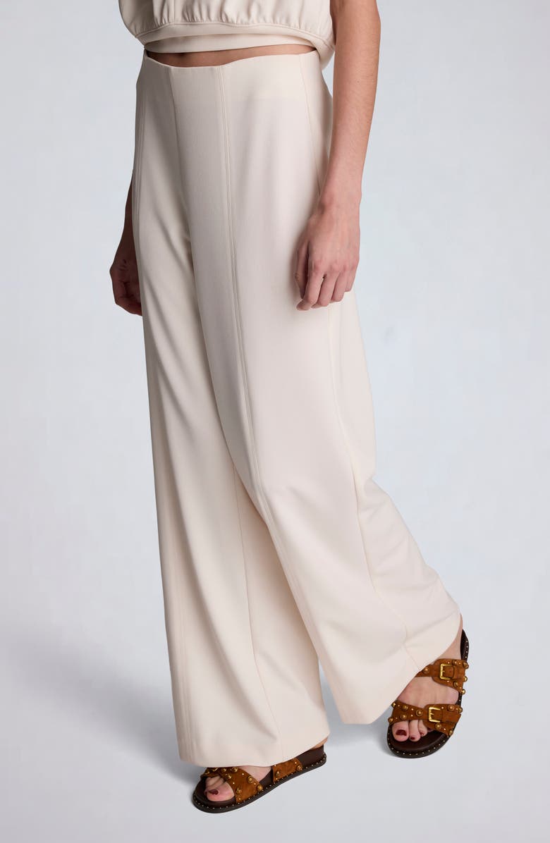 Kenneth Cole Hollywood High Waist Pull-On Wide Leg Pants, Alternate, color, Oyster