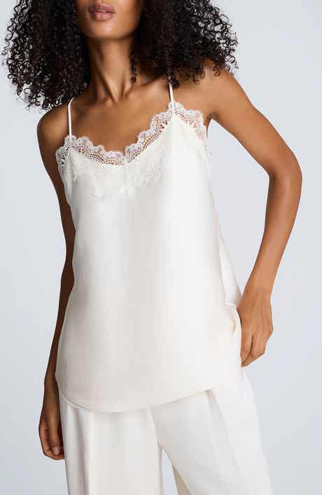 Kenneth Cole Lace Trim Satin Camisole