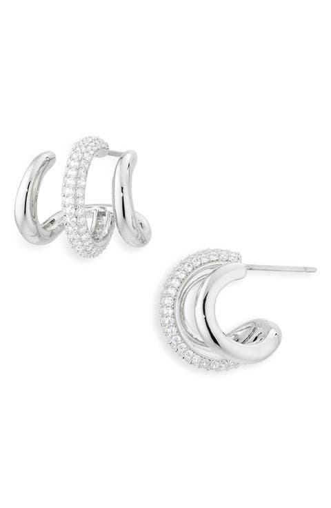 Alma Illusion Hoop Earrings