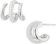 Nadri Alma Illusion Hoop Earrings