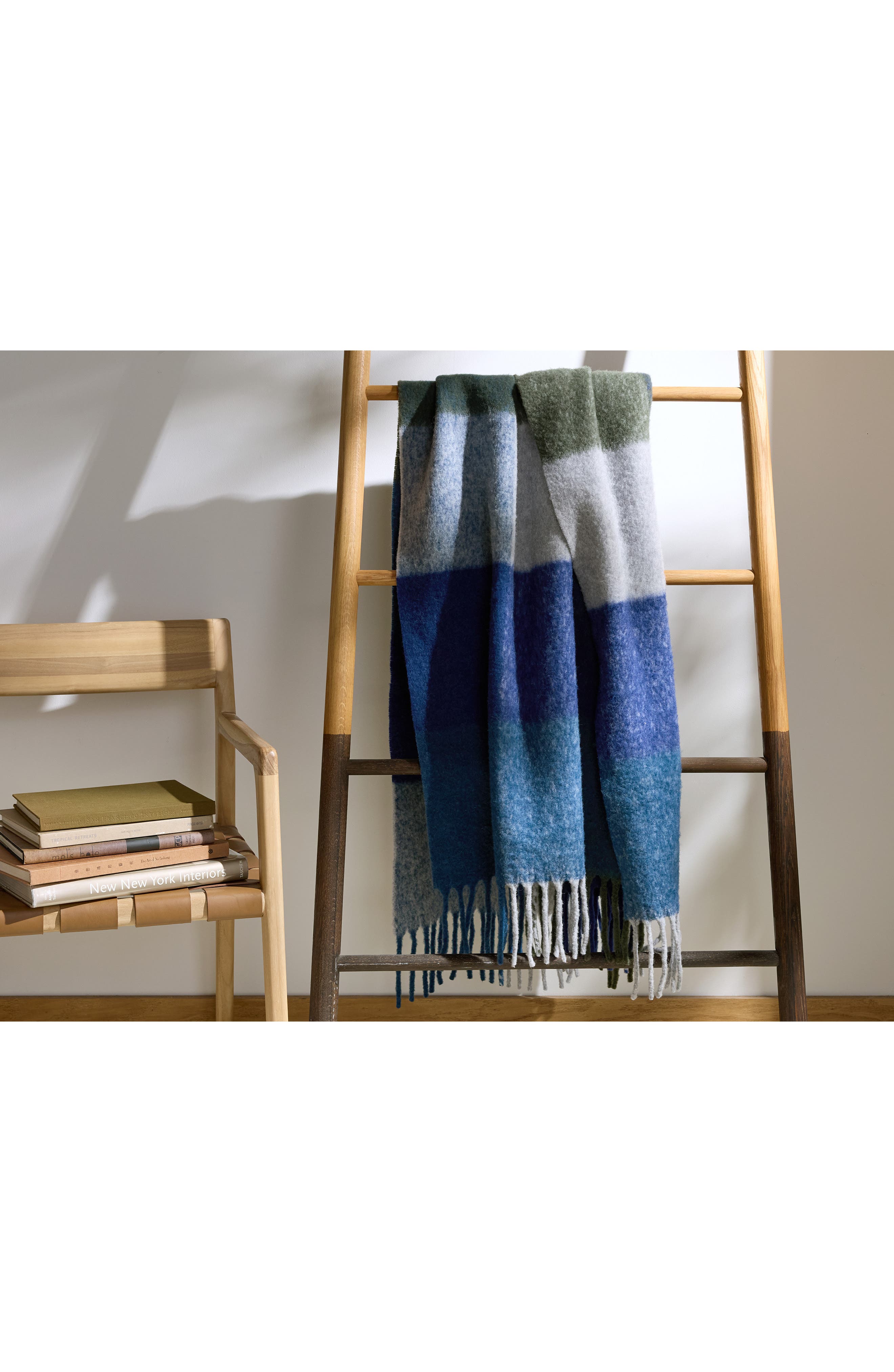 Plaid Wool & Alpaca Blend Throw Blanket