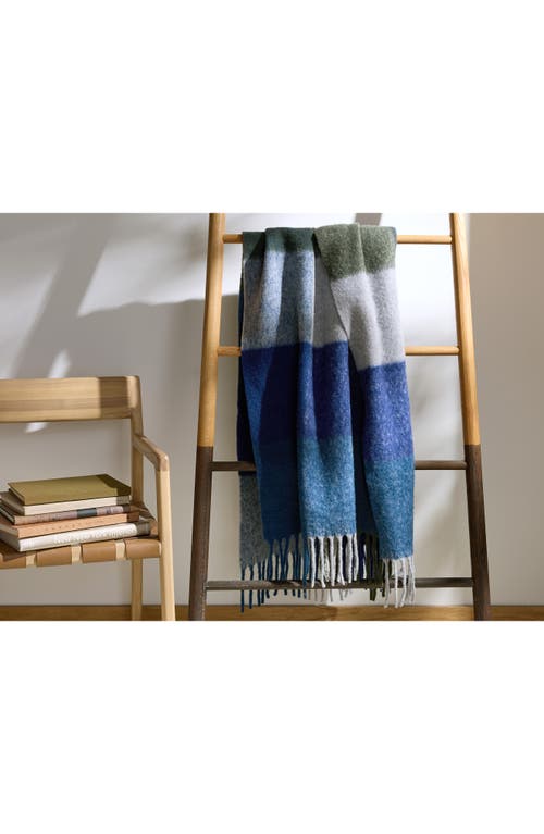 Parachute Plaid Wool & Alpaca Blend Throw Blanket In Blue