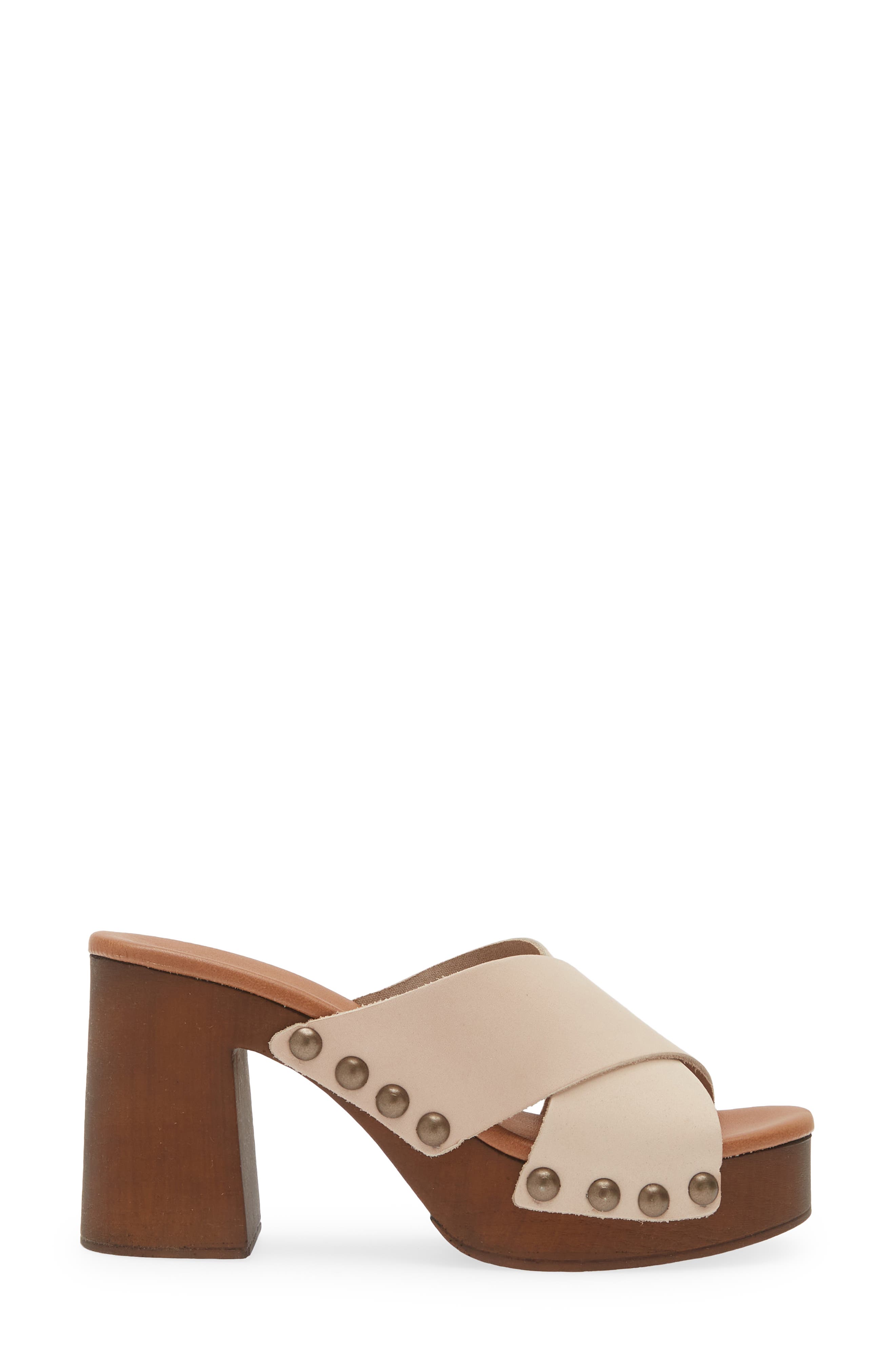 Chocolat Blu Hedy Platform Slide Sandal, Alternate, color, Beige Leather