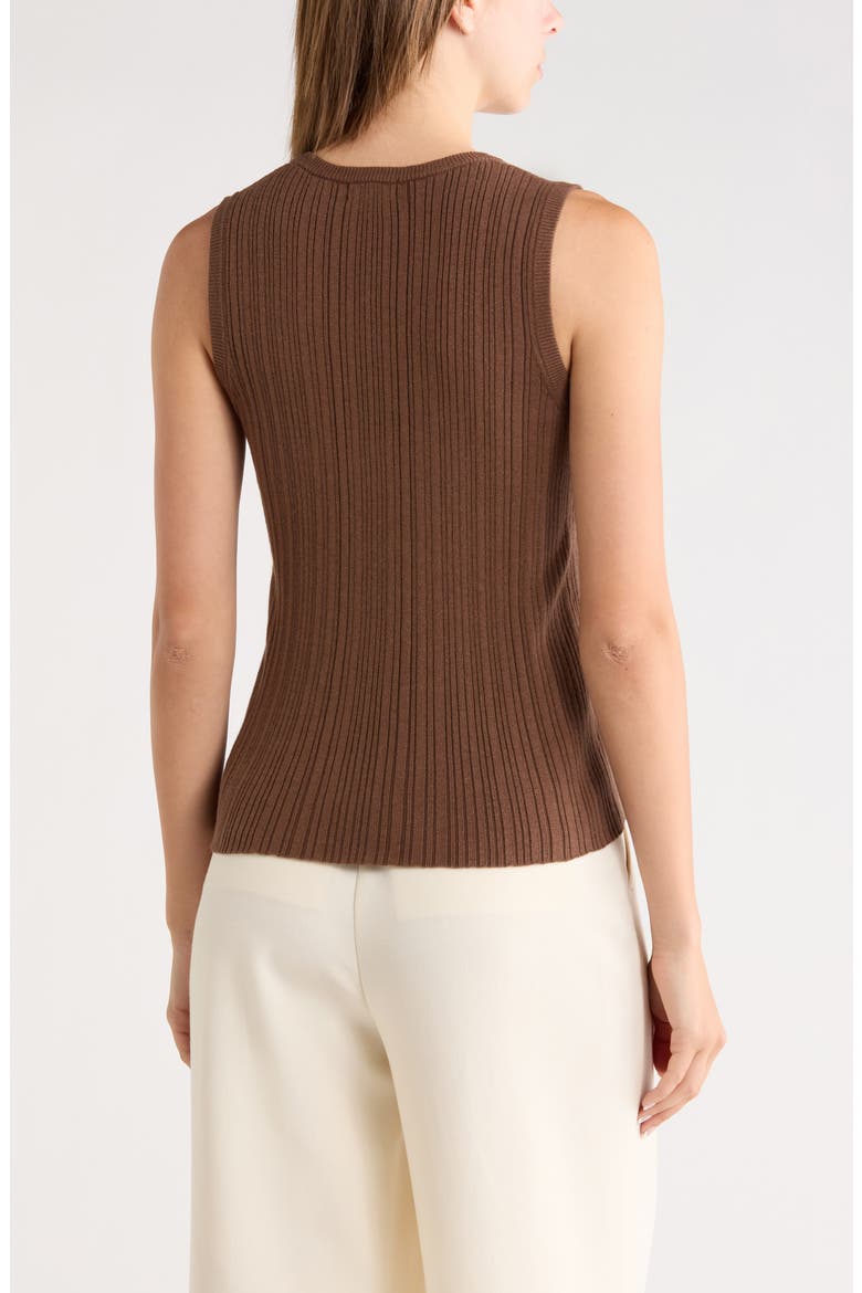 Variegated Rib Sweater Tank, Alternate, color, BROWN TERRA