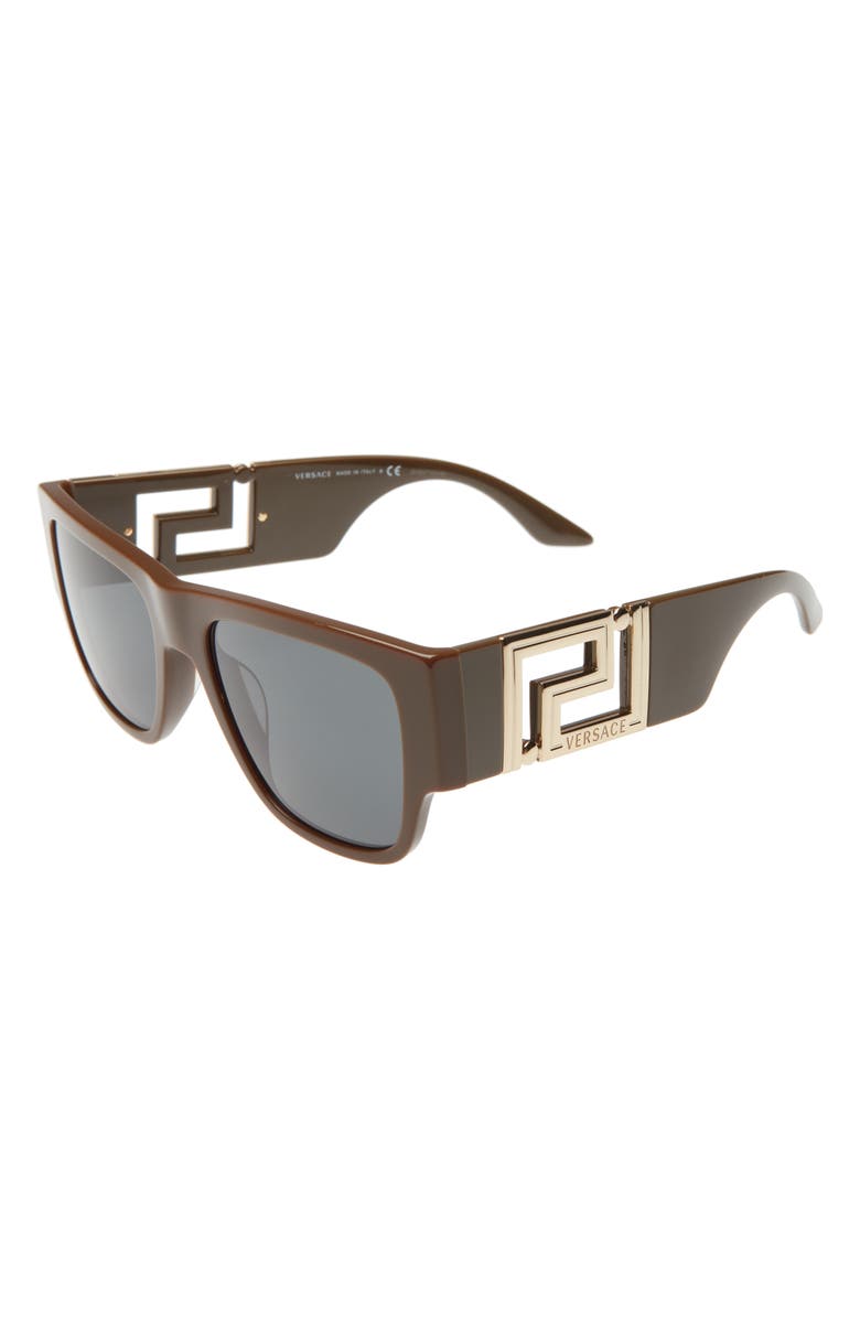 Versace 57mm Rectangular Sunglasses, Alternate, color, 