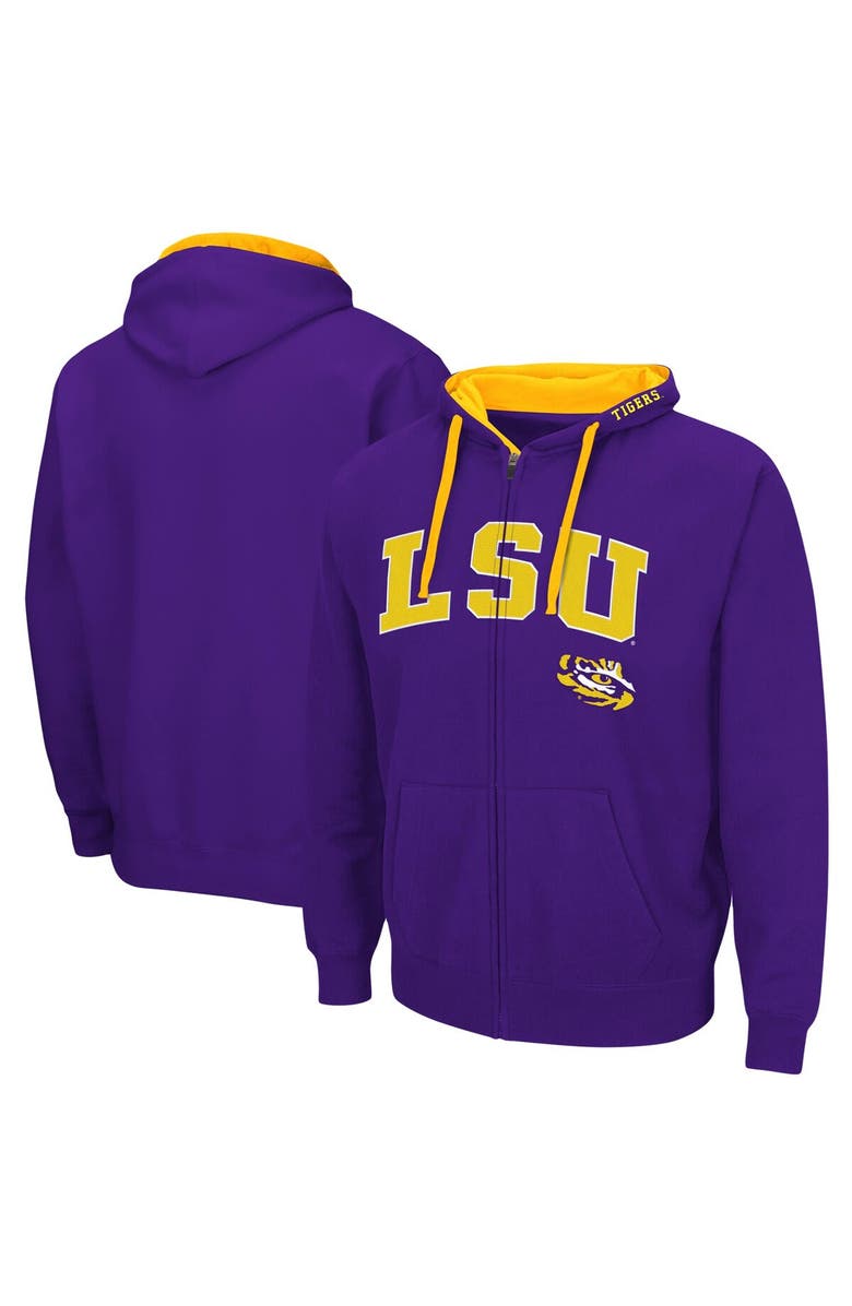 COLOSSEUM Men's Colosseum Purple LSU Tigers Big & Tall Full-Zip Hoodie, Main, color, Purple