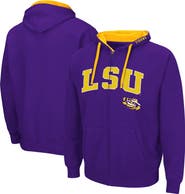 COLOSSEUM Men's Colosseum Purple LSU Tigers Big & Tall Full-Zip Hoodie