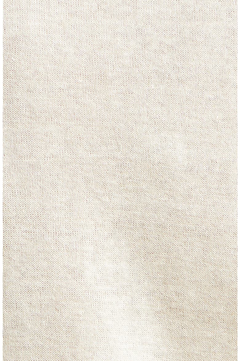 Flax & Cotton Crewneck Sweater, Alternate, color, ECRU