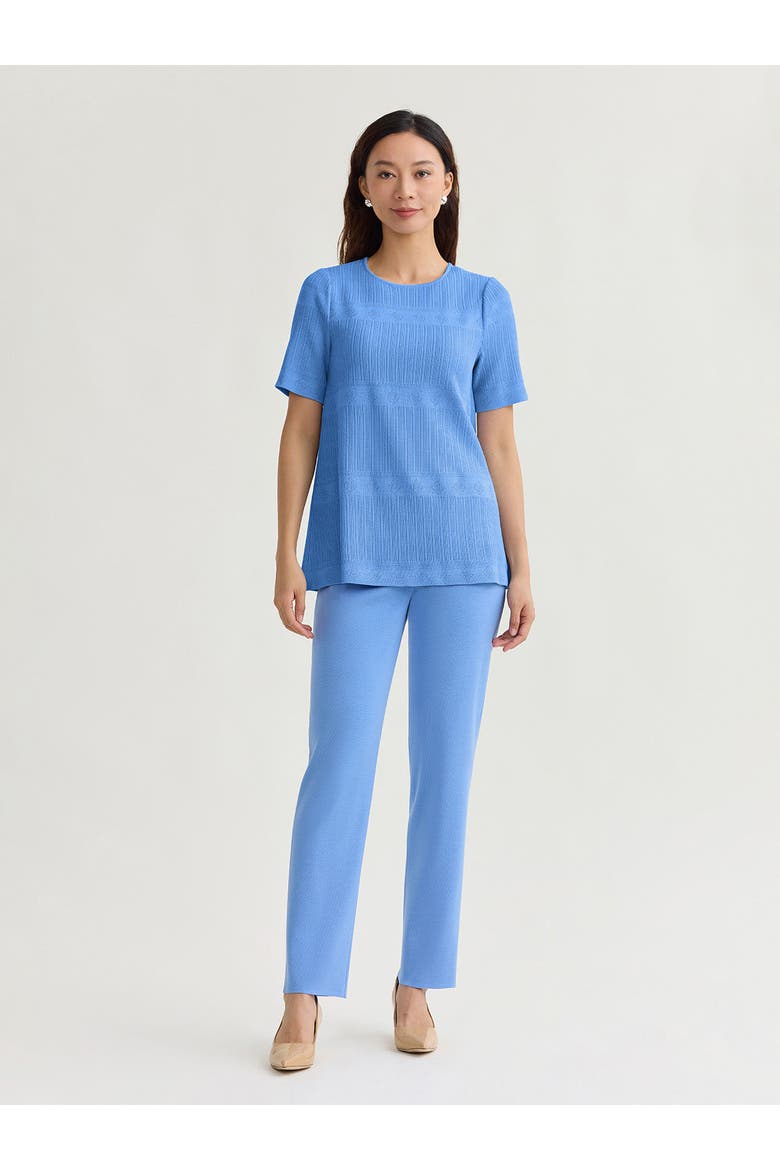 Diamond Ribbed Texture Soft Knit Tunic, Alternate, color, Tranquil Blue