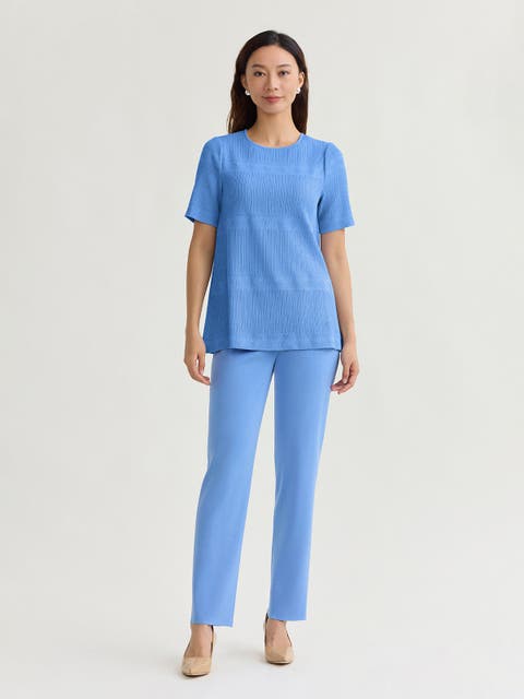 Diamond Ribbed Texture Soft Knit Tunic