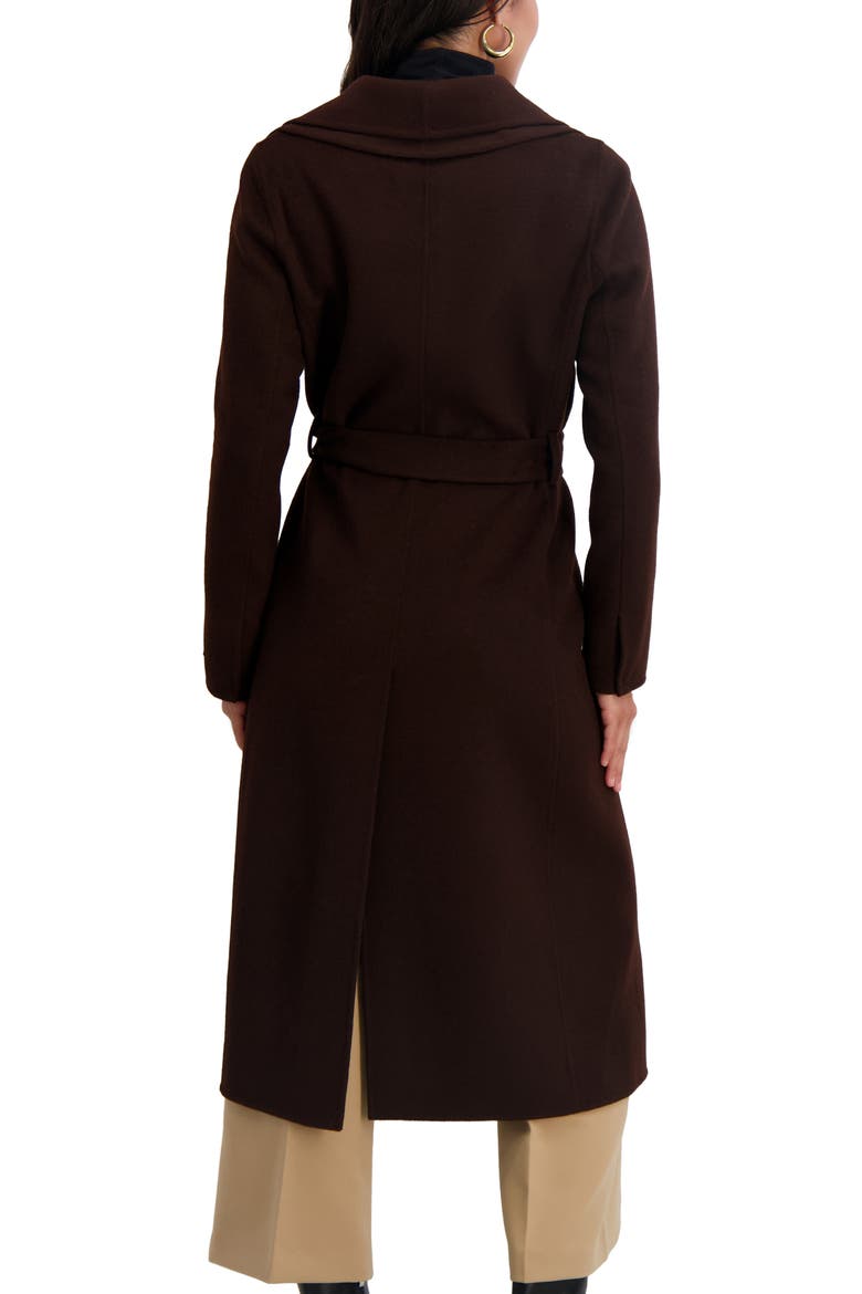 Elliot Tie Waist Wool Blend Coat, Alternate, color, CHOCOLATE