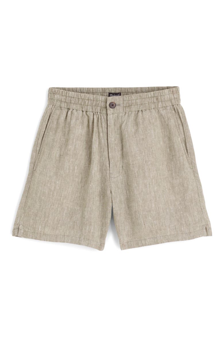Everywear Linen Shorts, Alternate, color, SAGE