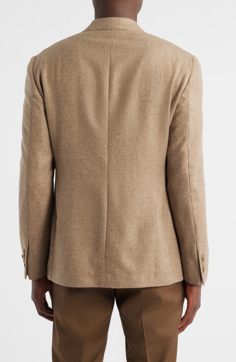 Vince Icon Relaxed Fit Heathered Tan Brushed Cashmere Sport Coat, Alternate, color, Camel