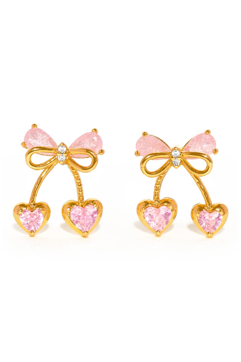 Cherry Pie Stud Earrings, Main, color, GOLD