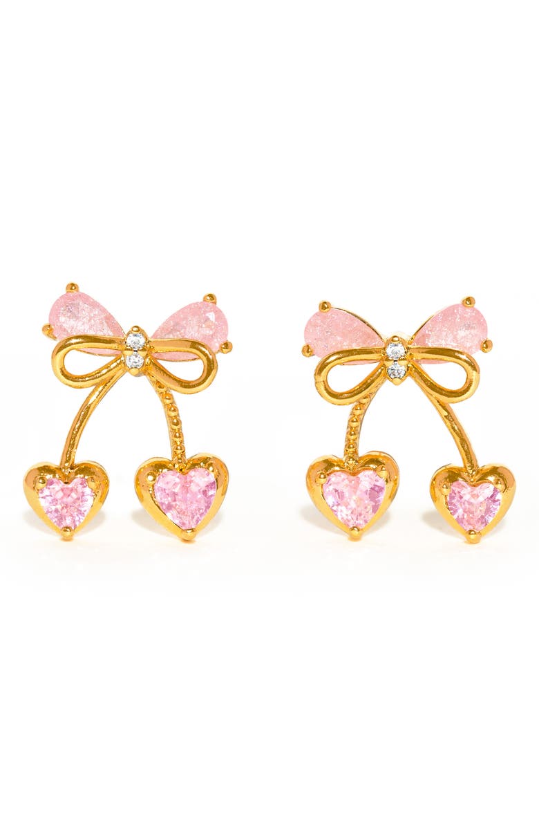 Girls Crew Cherry Pie Stud Earrings, Main, color, 