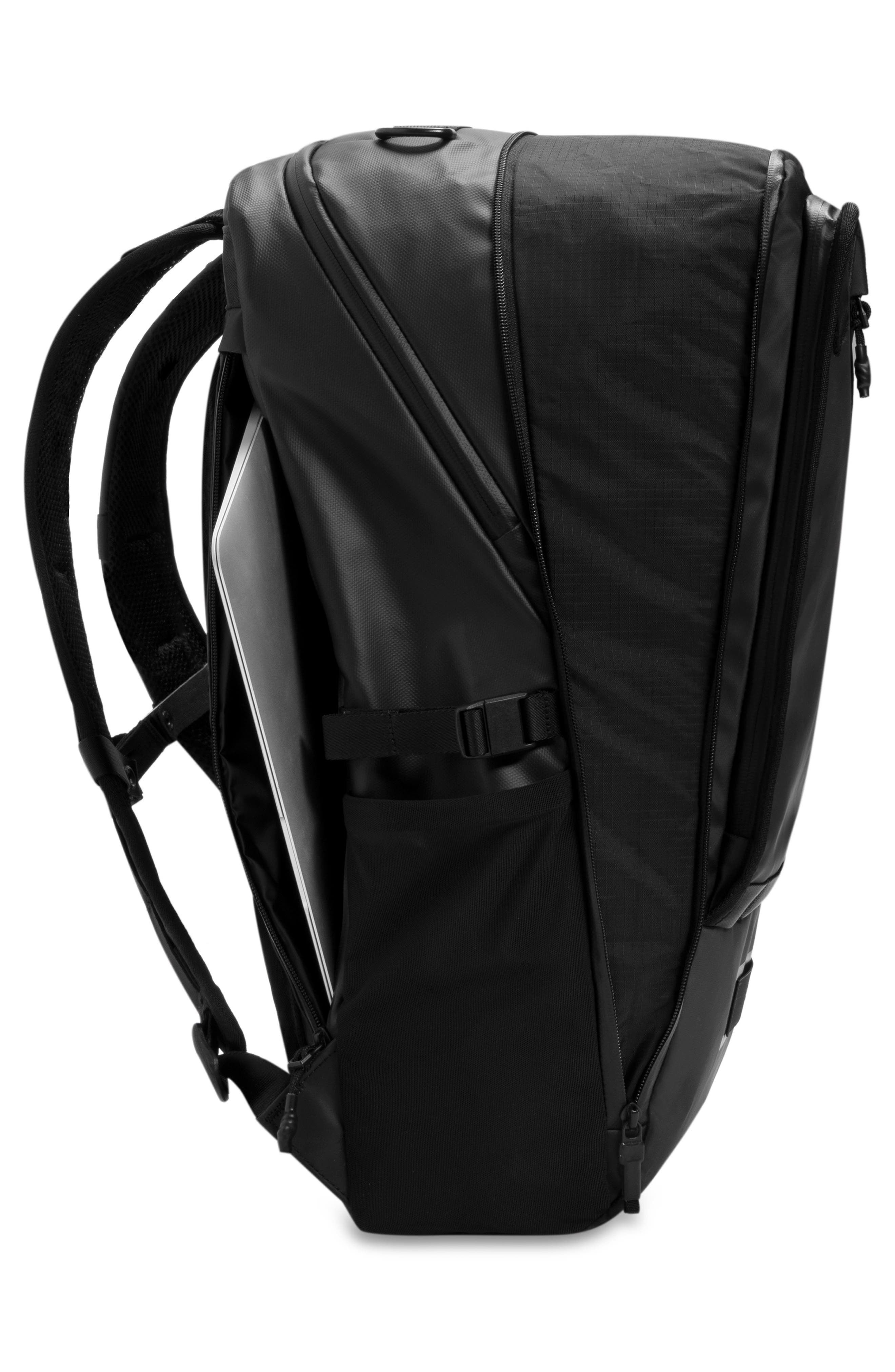 Especial Scope Expandable Black Backpack, Alternate, color, JET BLACK