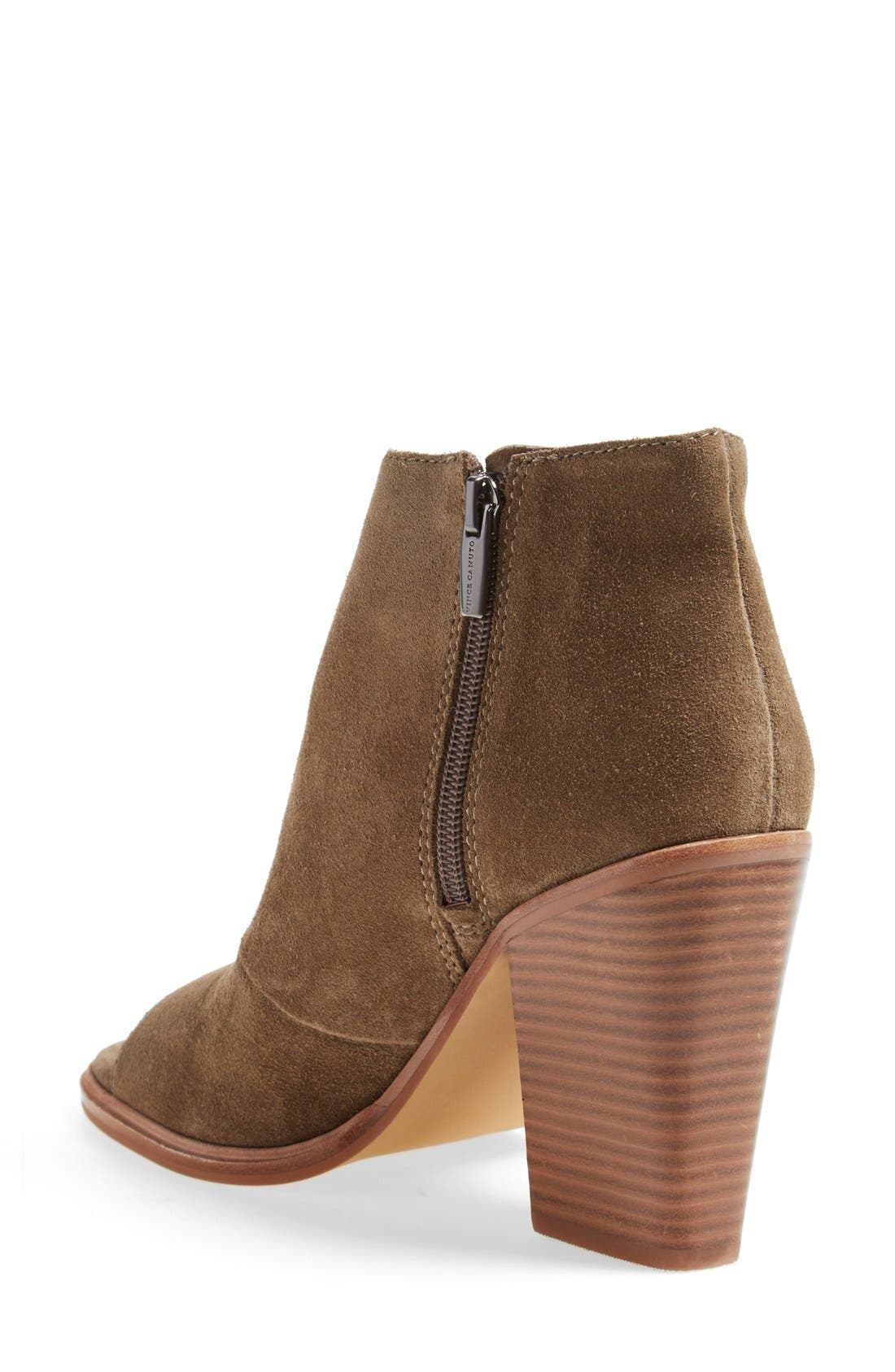 'Katleen' Peep Toe Bootie (Nordstrom Exclusive), Alternate, color, PRAIRIE DUST SUEDE