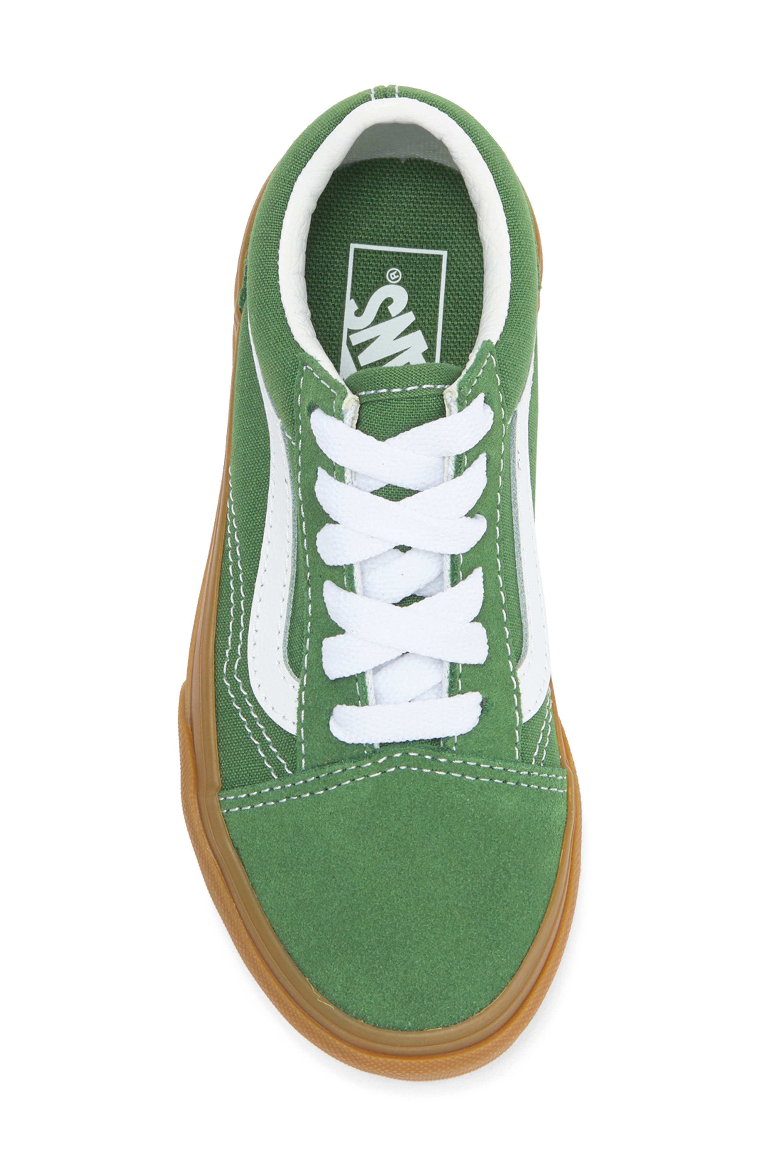 Vans Kids' Old Skool V Sneaker, Alternate, color, Bright Gum Green