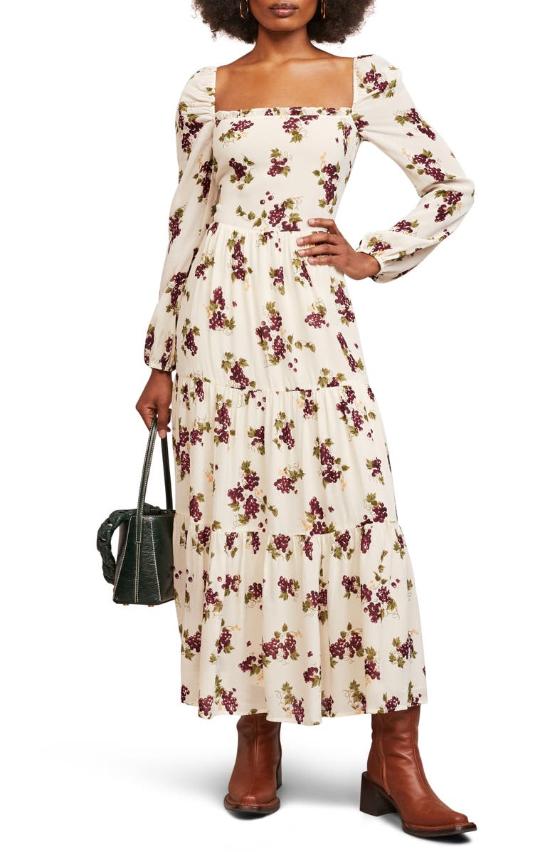 Reformation Kellie Long Sleeve Dress, Main, color, 