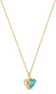 Bony Levy 14K Gold Paraiba Topaz Heart Pendant Necklace