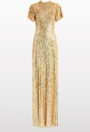 Jenny Packham Jourdain Sequin-Embellished Gown