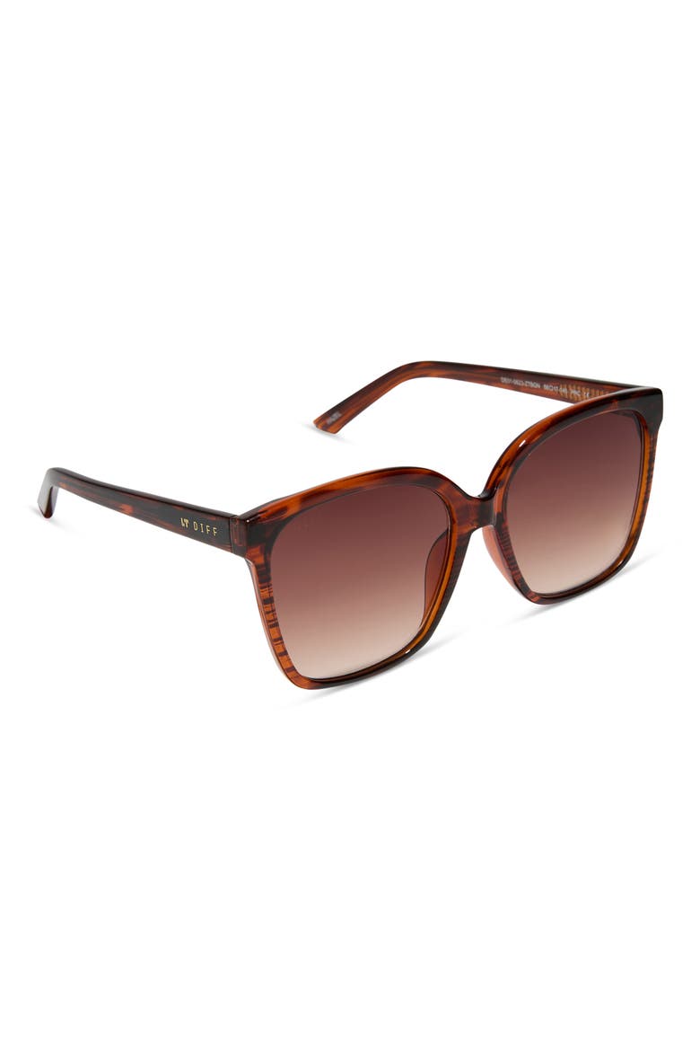 Hazel 58mm Gradient Square Sunglasses, Alternate, color, BROWN GRADIENT
