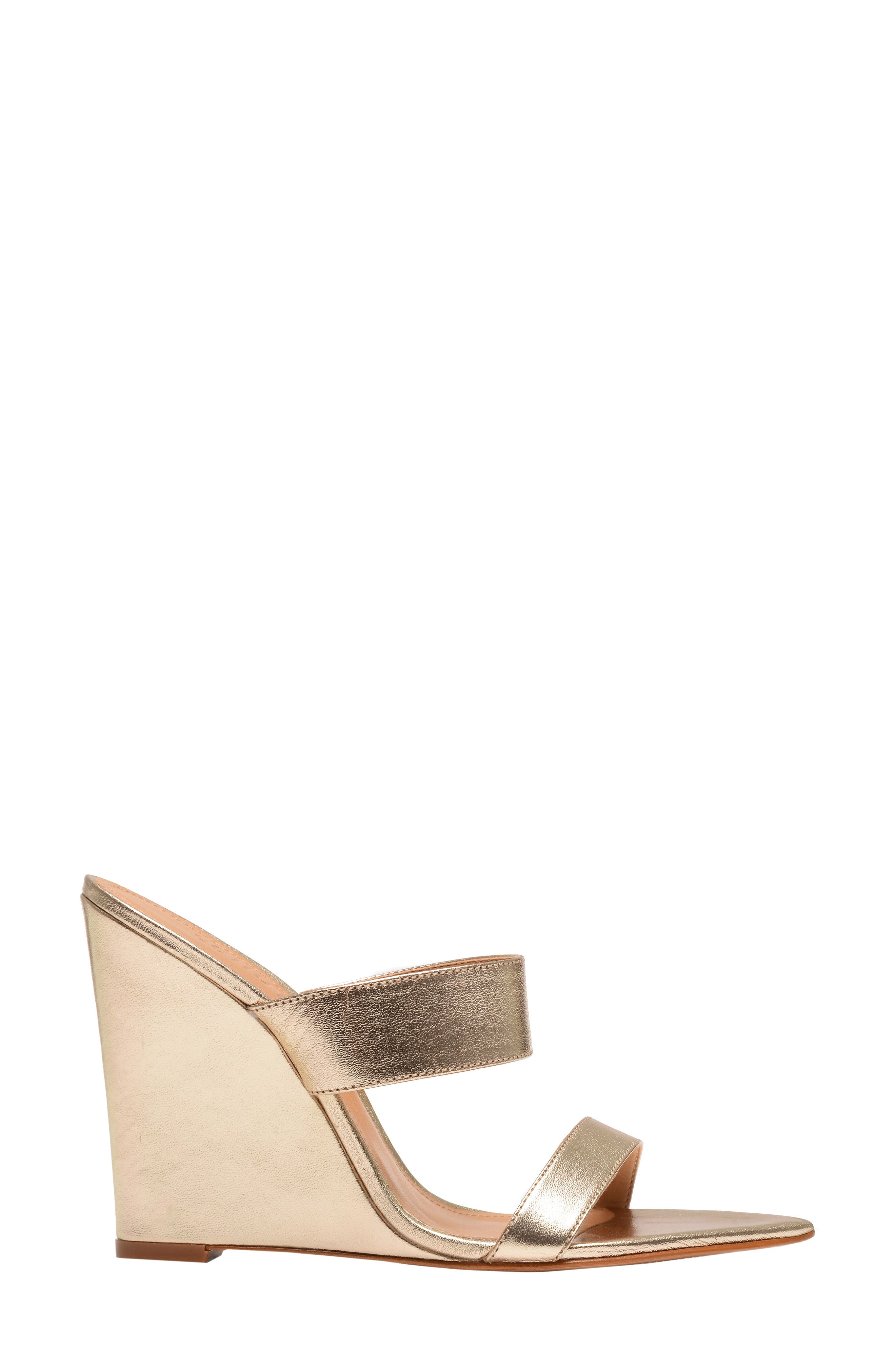 Soraya Wedge Slide Sandal, Alternate, color, PLATINA