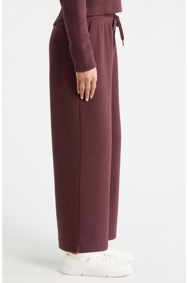 Ottoman Wide Leg Ankle Pants, Alternate, color, BURGUNDY FUDGE