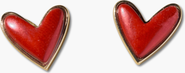 Nickel & Suede Coral Stone Sweetheart Studs