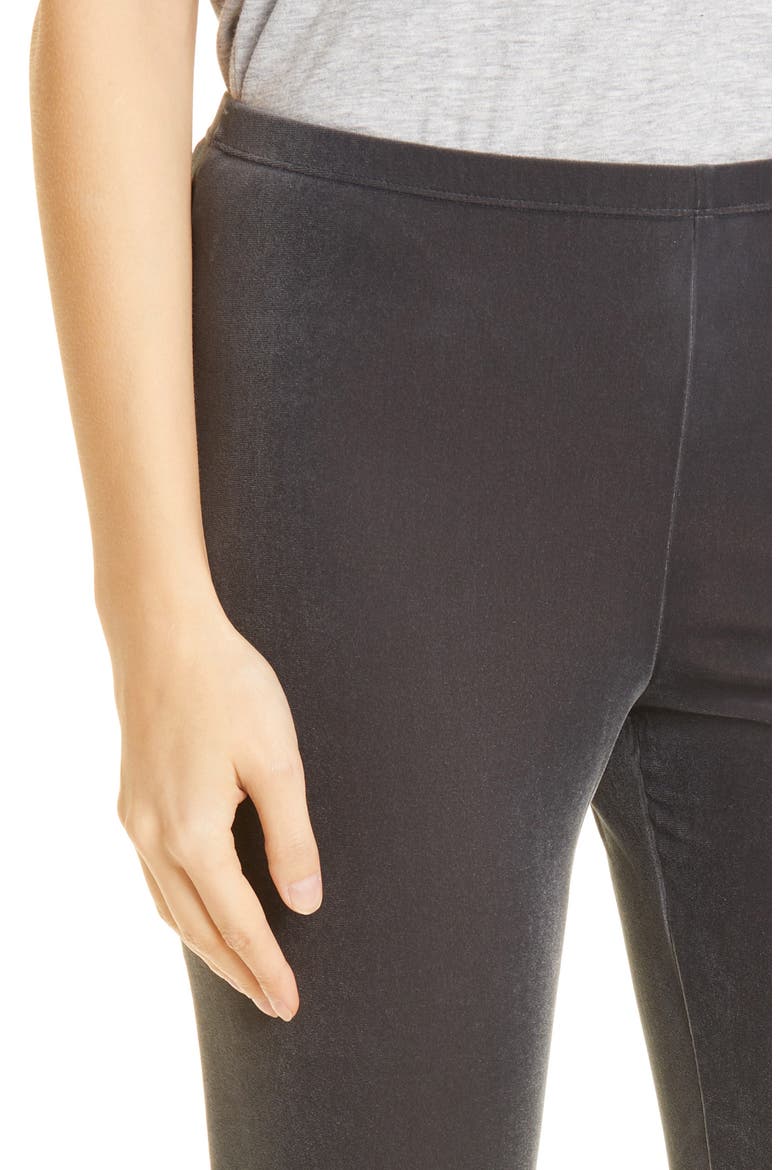 Velvet Ankle Leggings, Alternate, color, GRAPHITE