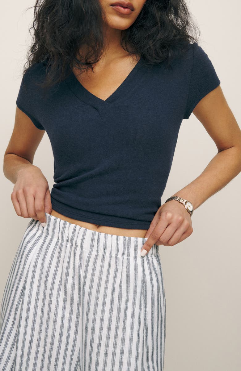 Reformation Fernando Linen Wide Leg Pants, Alternate, color, 