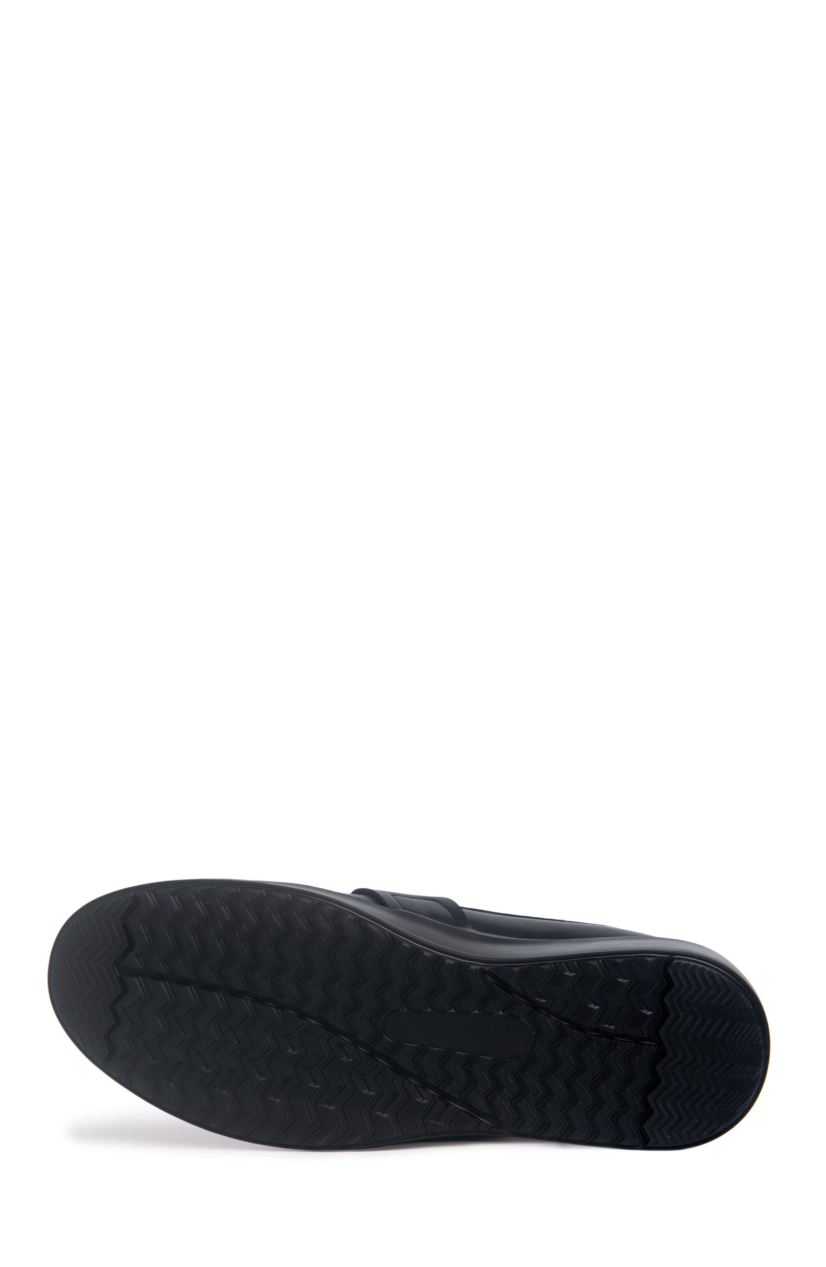 Clark St Hands Free Technology Leather Slip On Sneaker, Alternate, color, Black Napa Leather/Black
