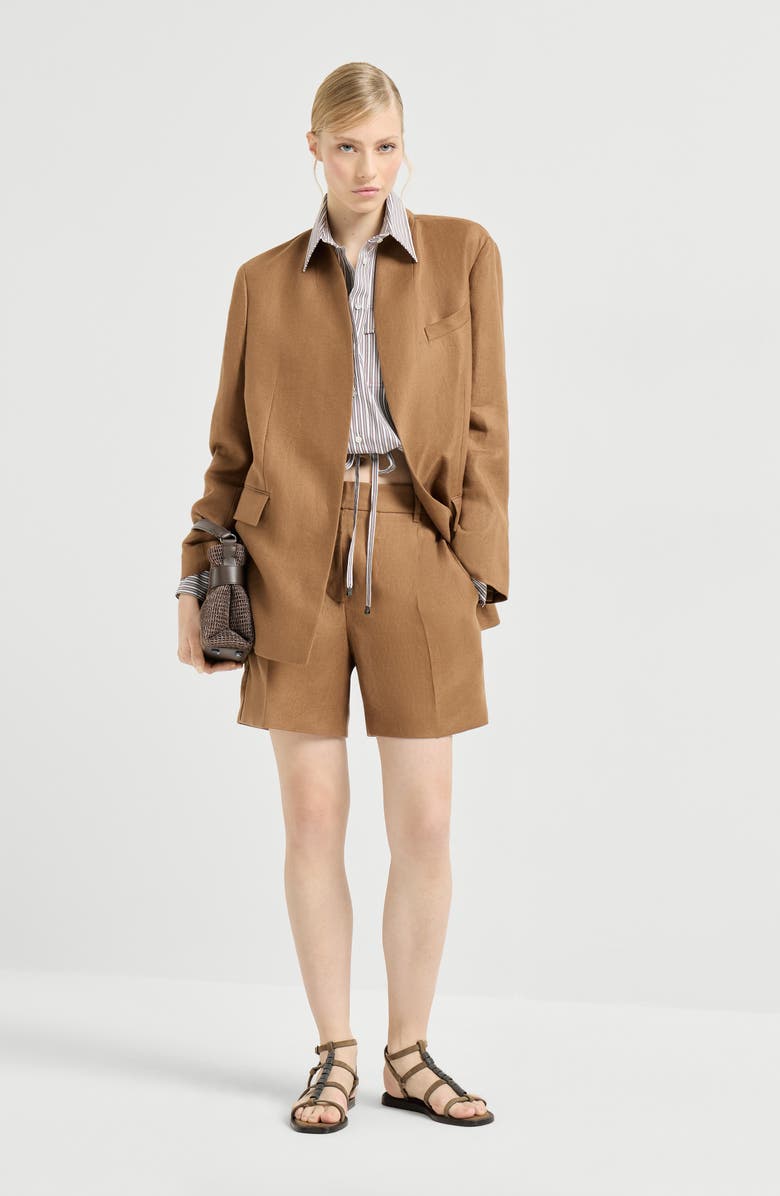 Brunello Cucinelli Sartorial shorts, Alternate, color, Mou