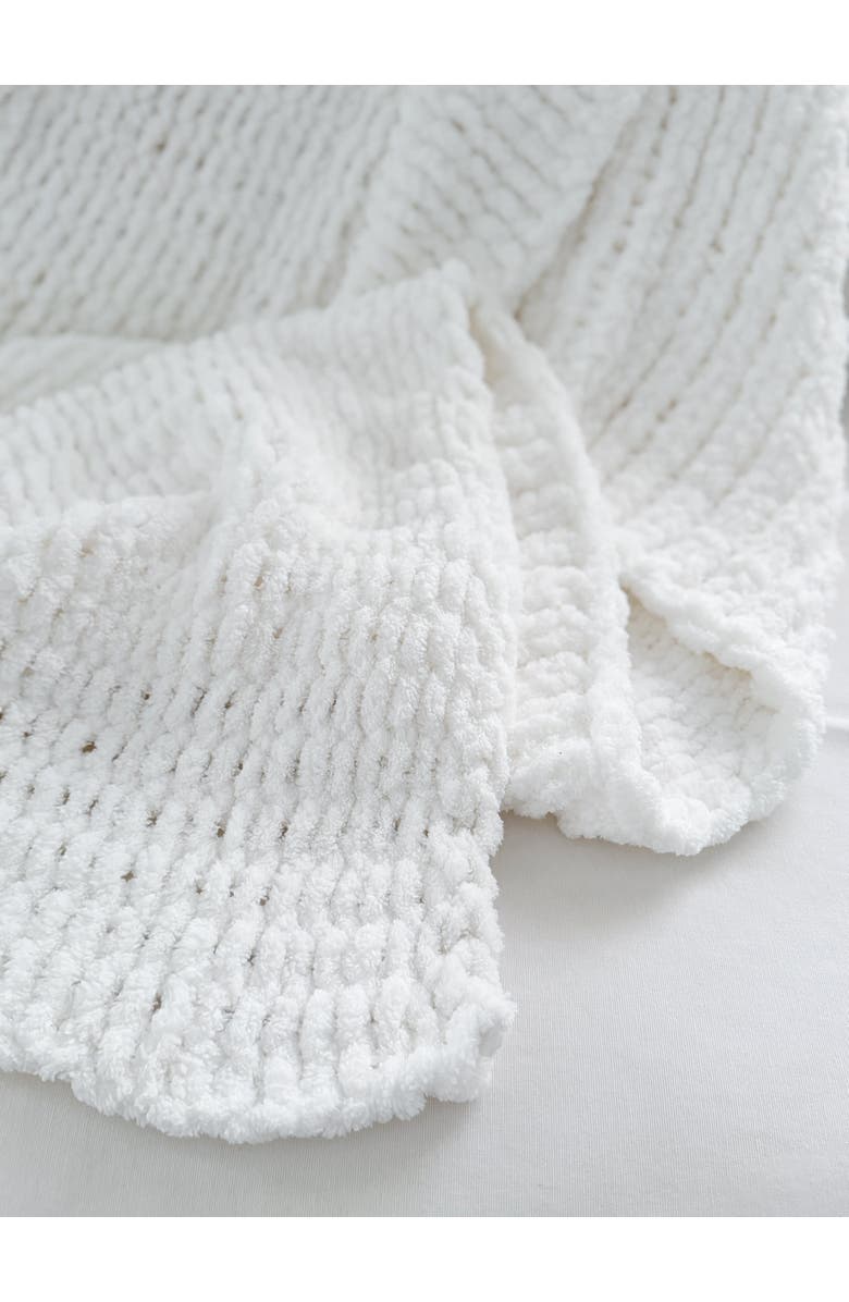 Anaya Oversized Plush Chenille Sweater Throw, Alternate, color, Charcoal Grey