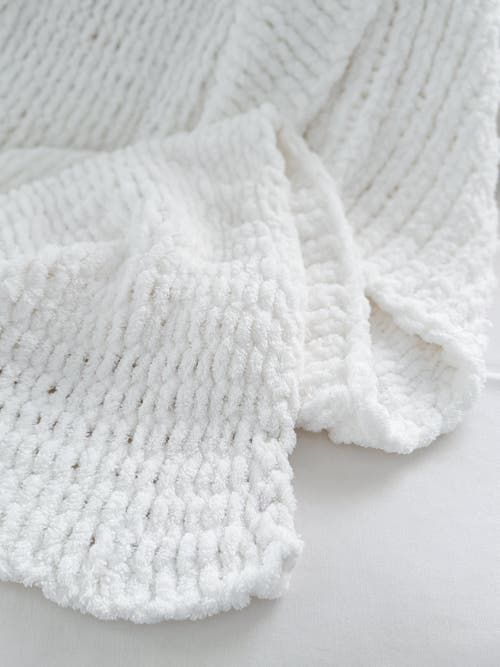 Anaya Oversized Plush Chenille Sweater Throw In Gray