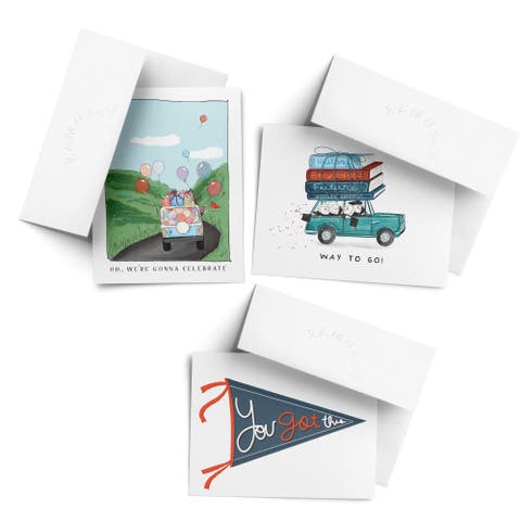 Celebration/Graduation Greeting Card Pack Sets (3 ct, Assorted) Oh We're Gonna Celebrate, Owls Graduated, Pennant