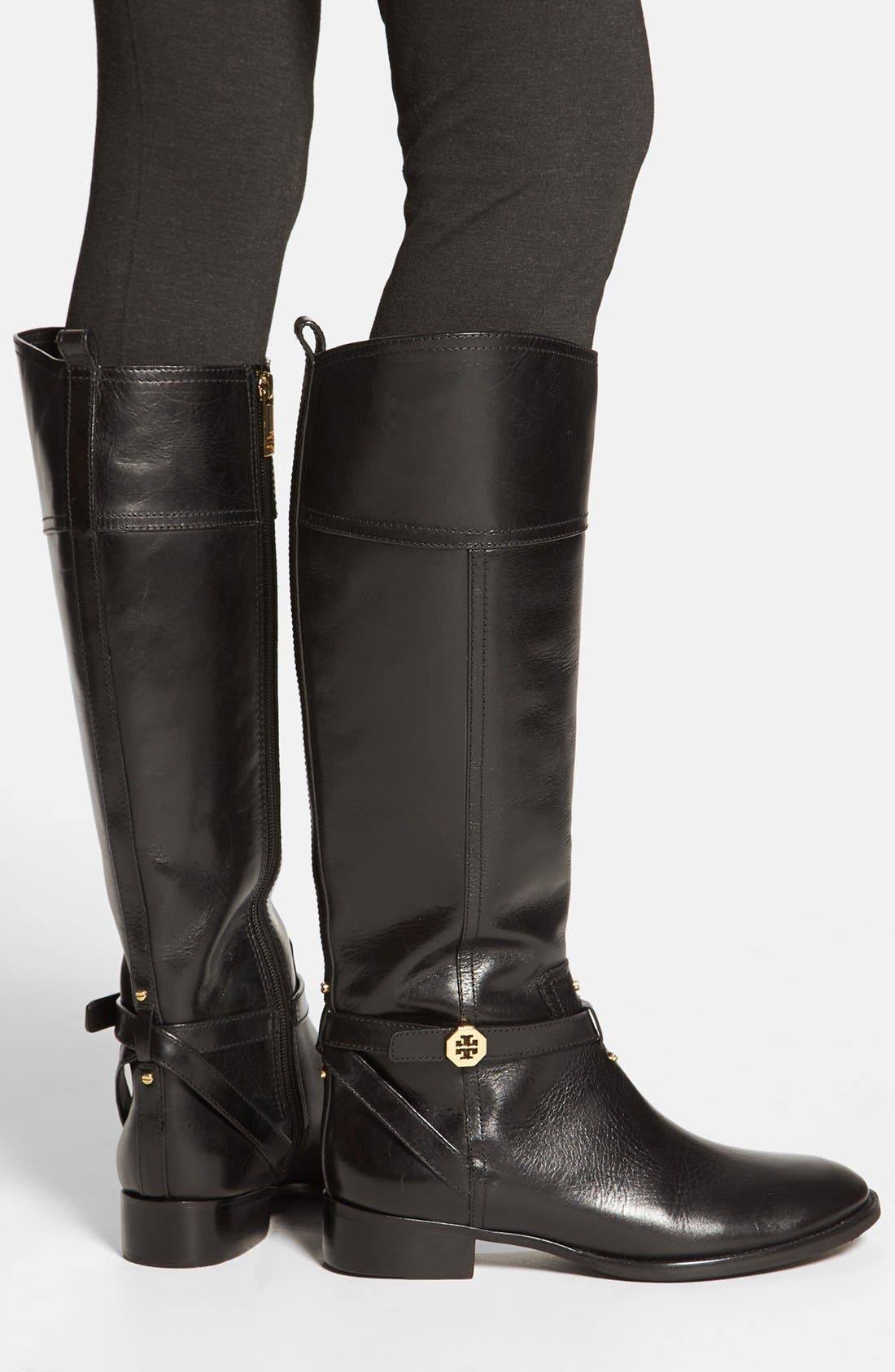 Tory Burch 'Brita' Riding Boot, Alternate, color, 