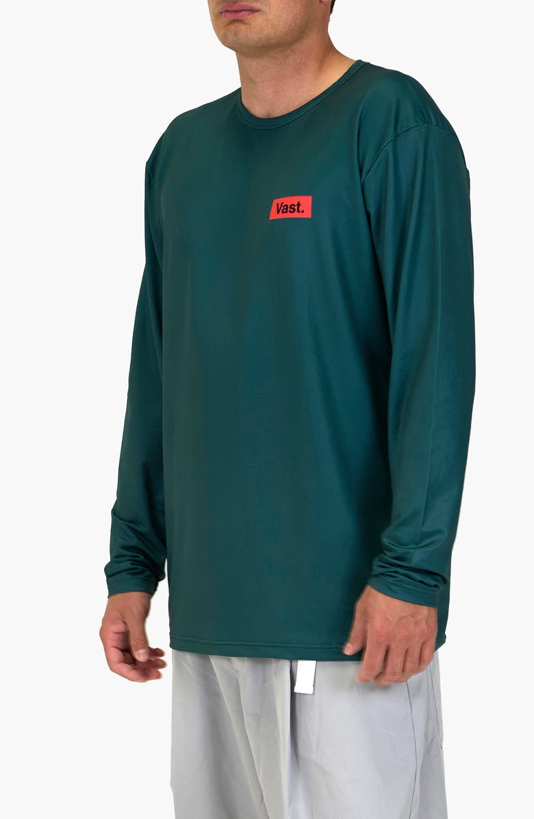 VAST Green Waste Aqua Terra Performance Long Sleeve T-Shirt, Alternate, color, Dark Green