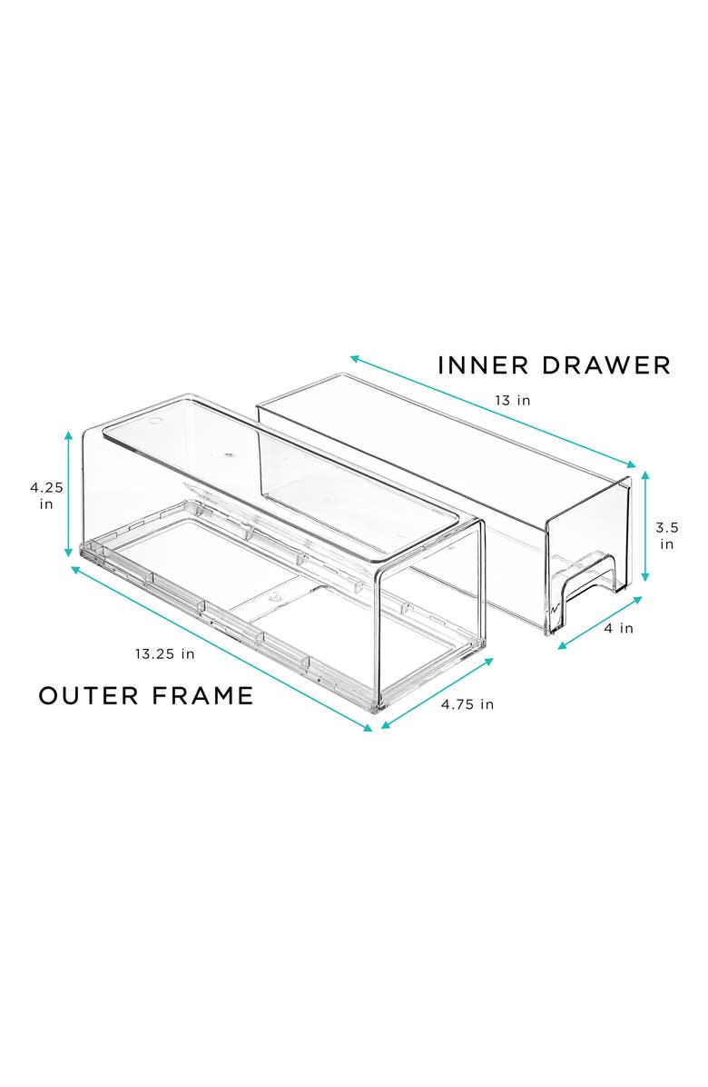 SORBUS Small Set of 2 Fridge Organizer Drawers, Alternate, color, Clear