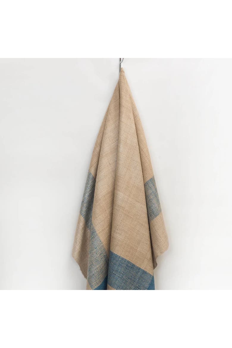 Border Handwoven Silk Throw, Alternate, color, Indigo